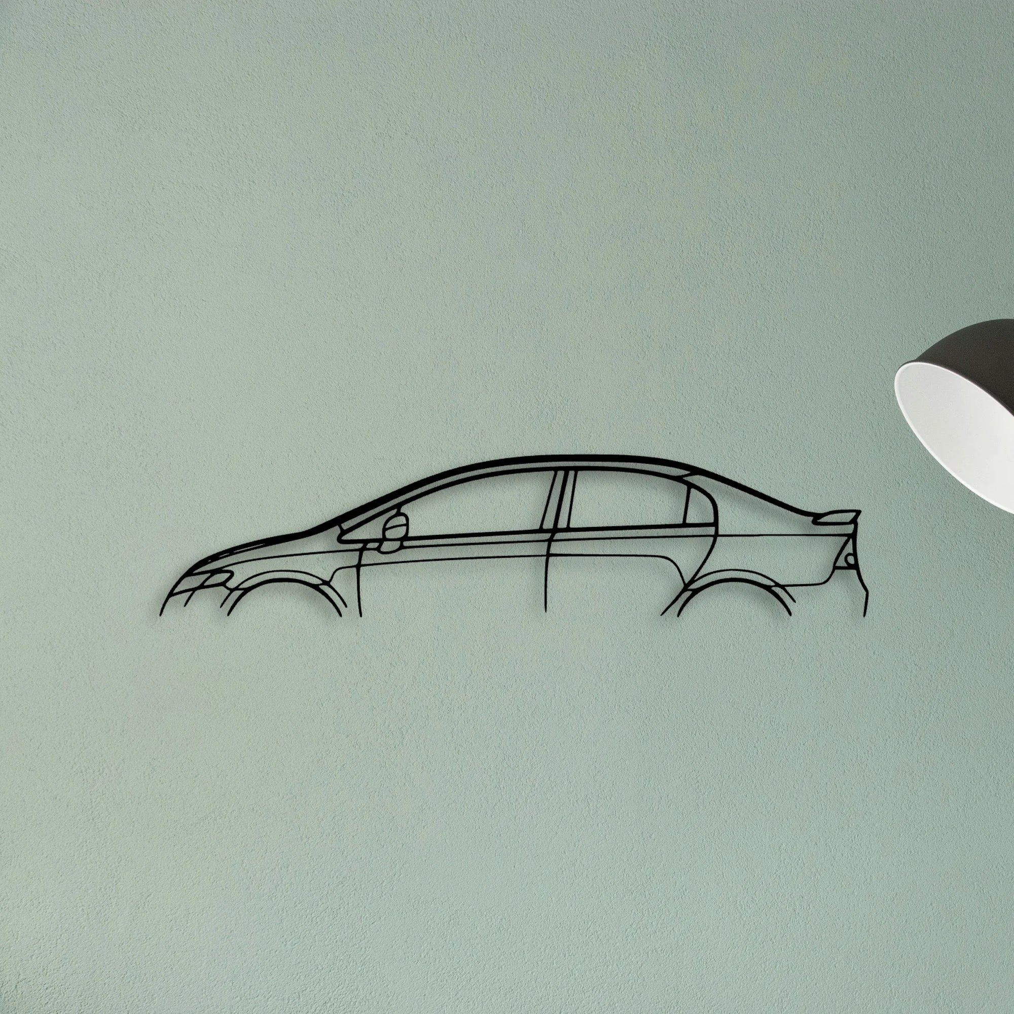 Civic SI 4D Classic Silhouette Metal Wall Art - Tinvibe