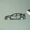 Civic Type R FK8 2 Classic Silhouette Metal Wall Art - Tinvibe