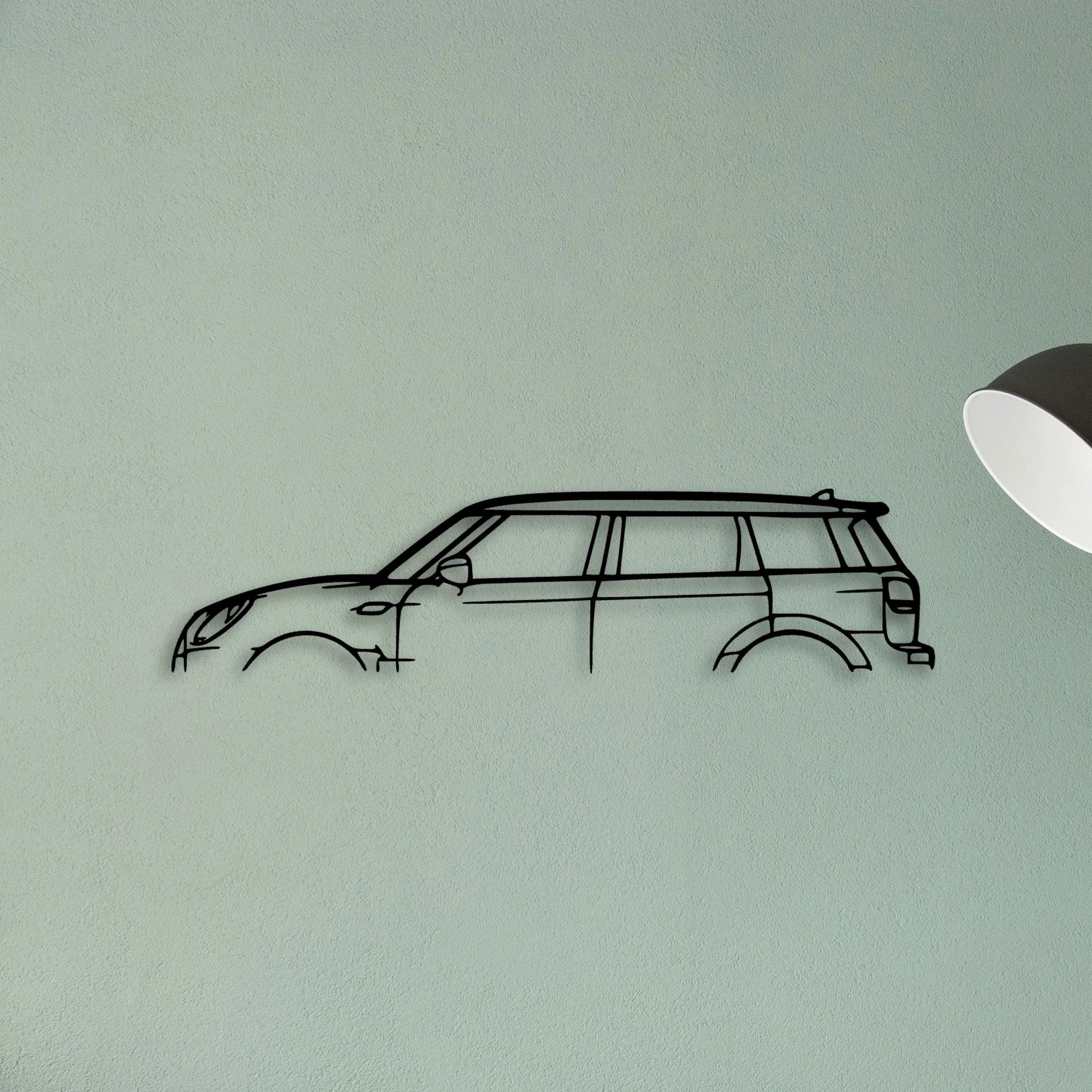 Clubman JCW 2019 Classic Silhouette Metal Wall Art - Tinvibe