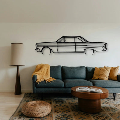 Comet 1964 Classic Silhouette Metal Wall Art - Tinvibe