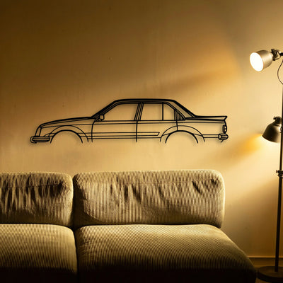 Commodore VC Brock Classic Silhouette Metal Wall Art - Tinvibe