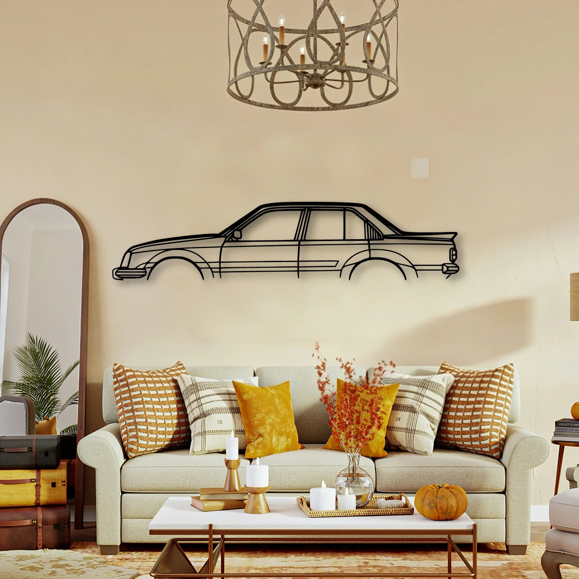 Commodore VC Brock Classic Silhouette Metal Wall Art - Tinvibe