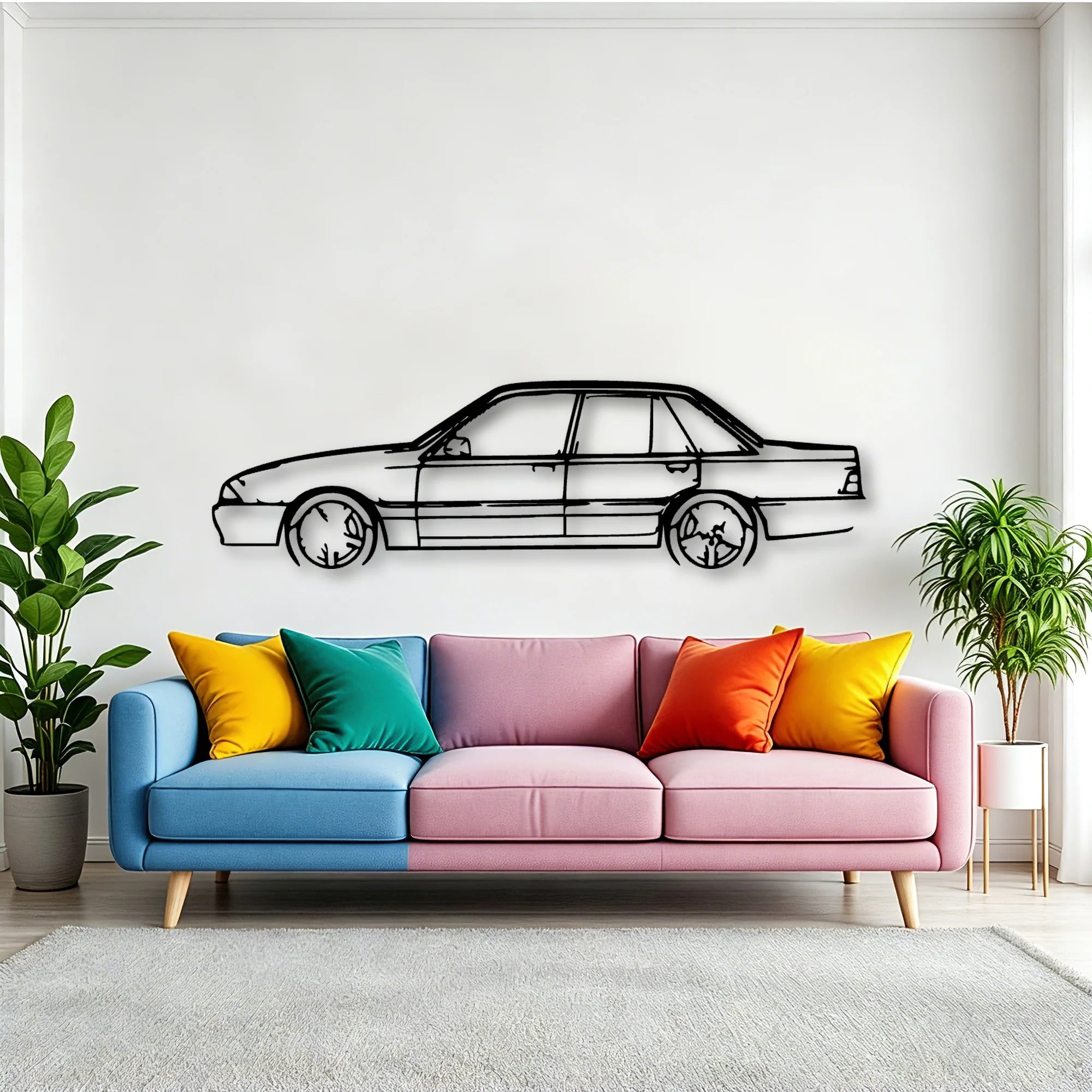 Commodore VL Classic Silhouette Metal Wall Art - Tinvibe