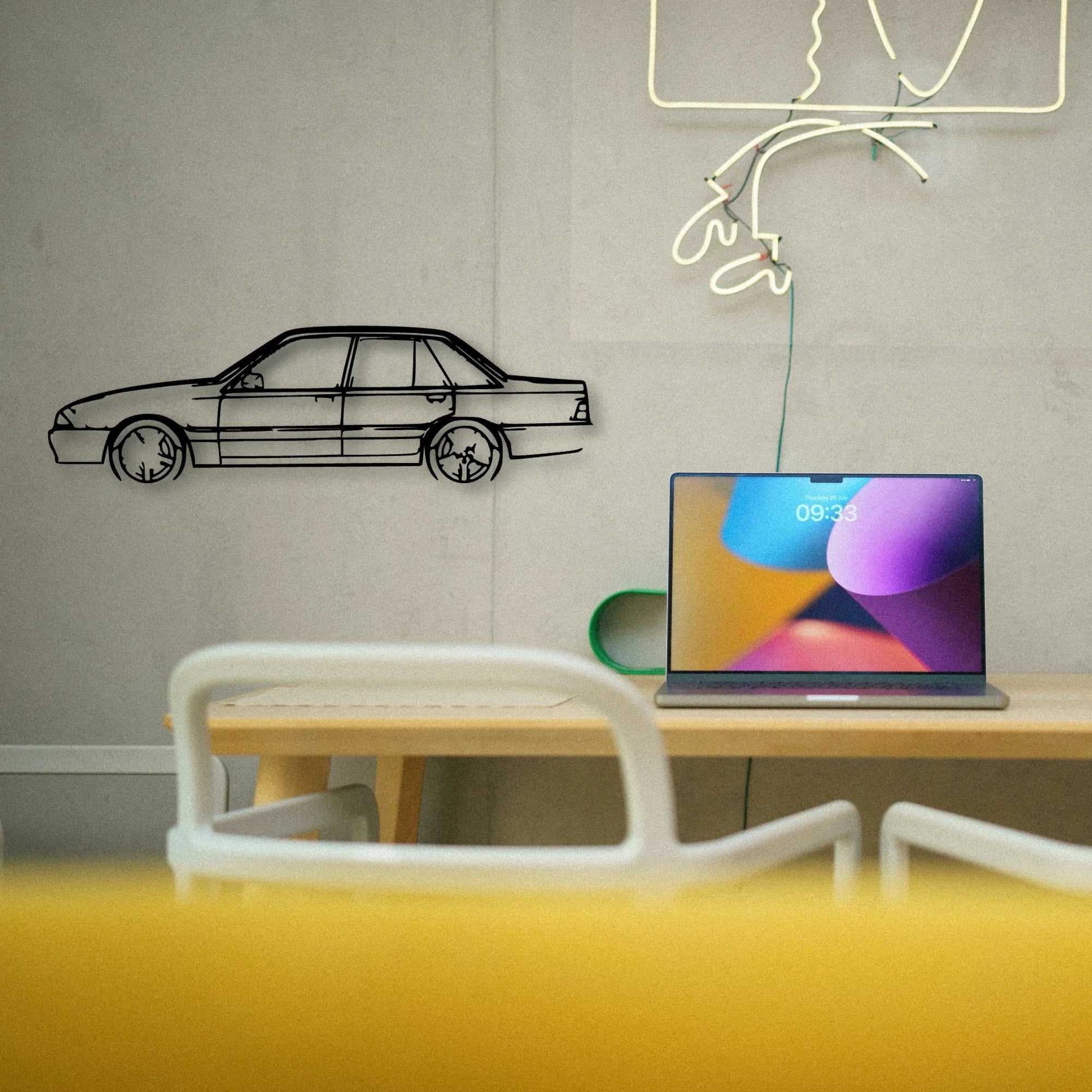 Commodore VL Classic Silhouette Metal Wall Art - Tinvibe