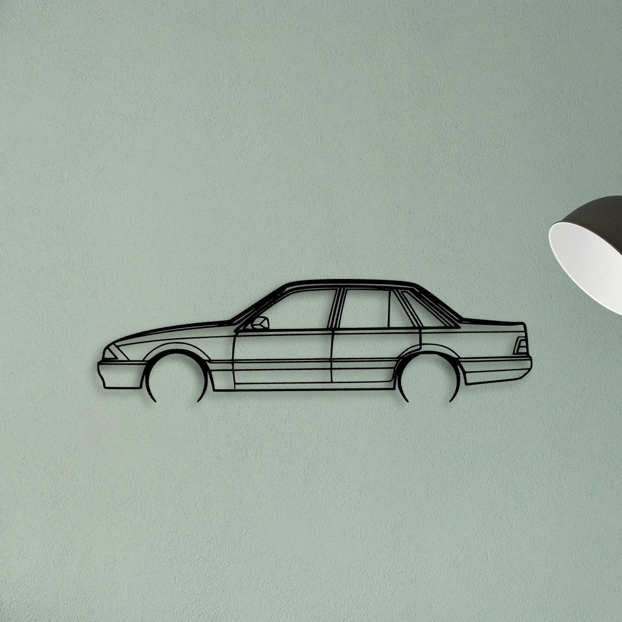 Commodore VL 1987 Classic Silhouette Metal Wall Art - Tinvibe