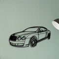 Continental GT 2007 Angle Classic Silhouette Metal Wall Art - Tinvibe