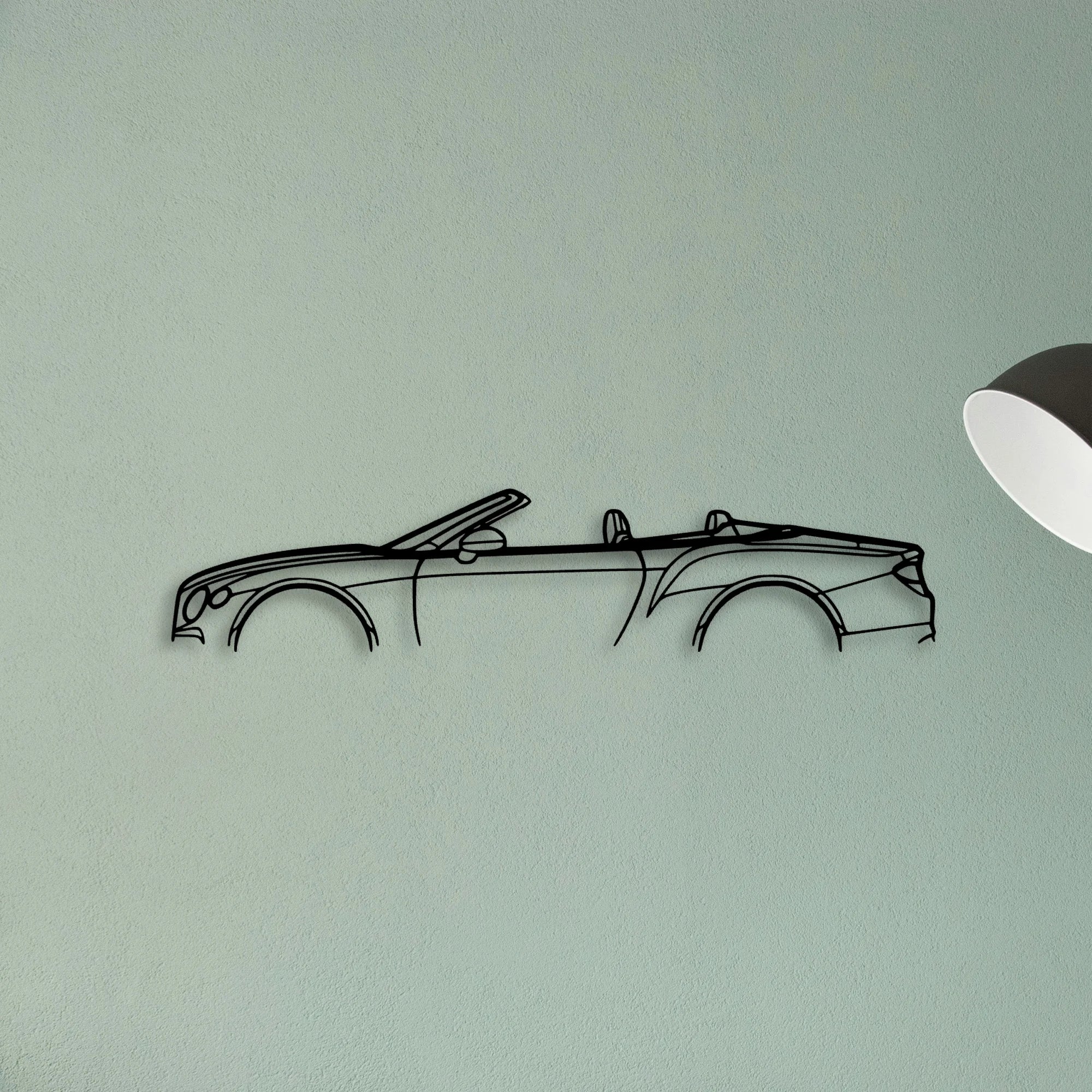 Continental GT Speed Convertible Classic Silhouette Metal Wall Art - Tinvibe