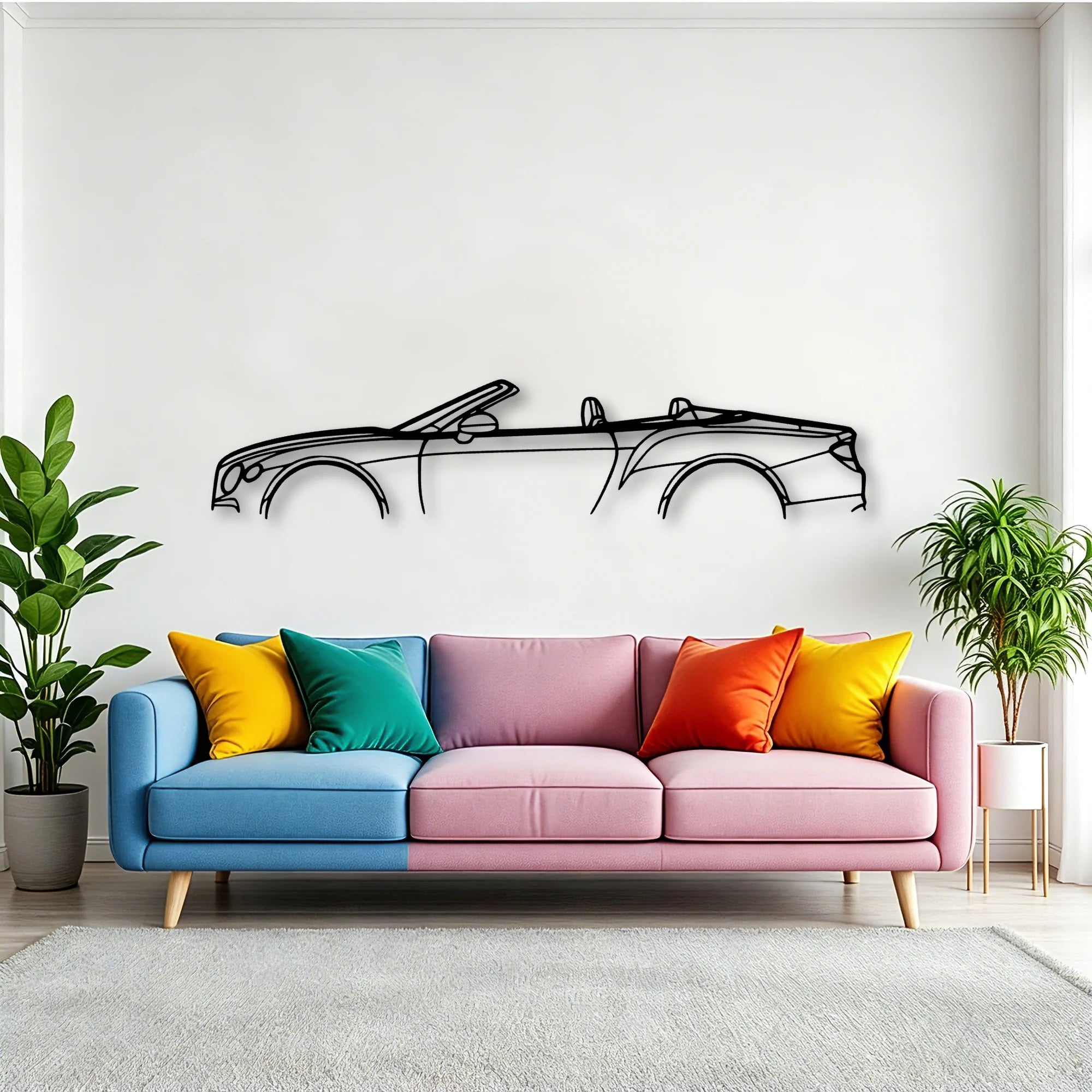 Continental GT Speed Convertible Classic Silhouette Metal Wall Art - Tinvibe
