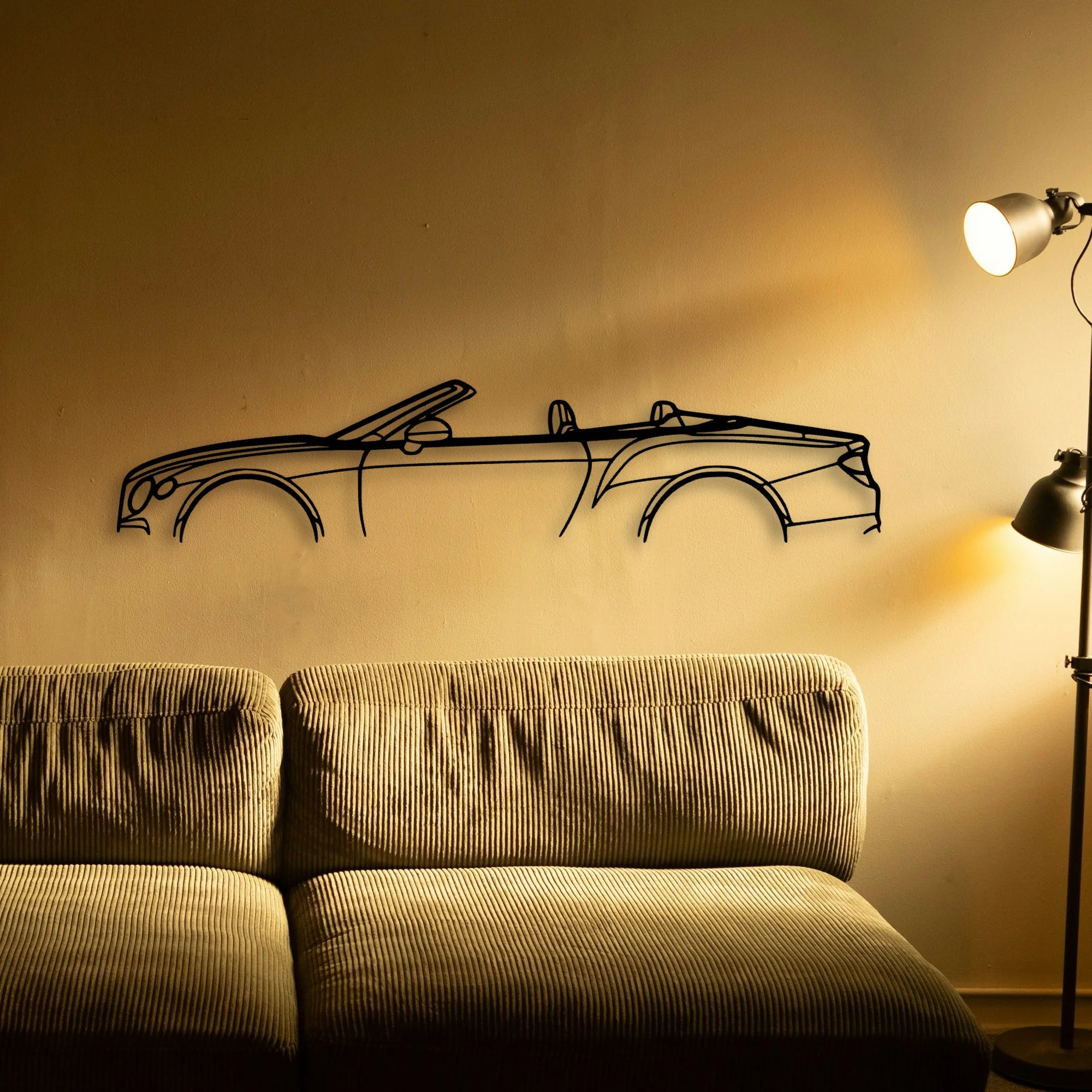 Continental GT Speed Convertible Classic Silhouette Metal Wall Art - Tinvibe