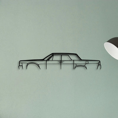 Continental Sedan Classic Silhouette Metal Wall Art - Tinvibe