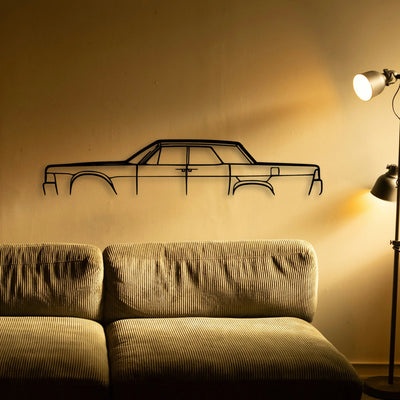 Continental Sedan Classic Silhouette Metal Wall Art - Tinvibe