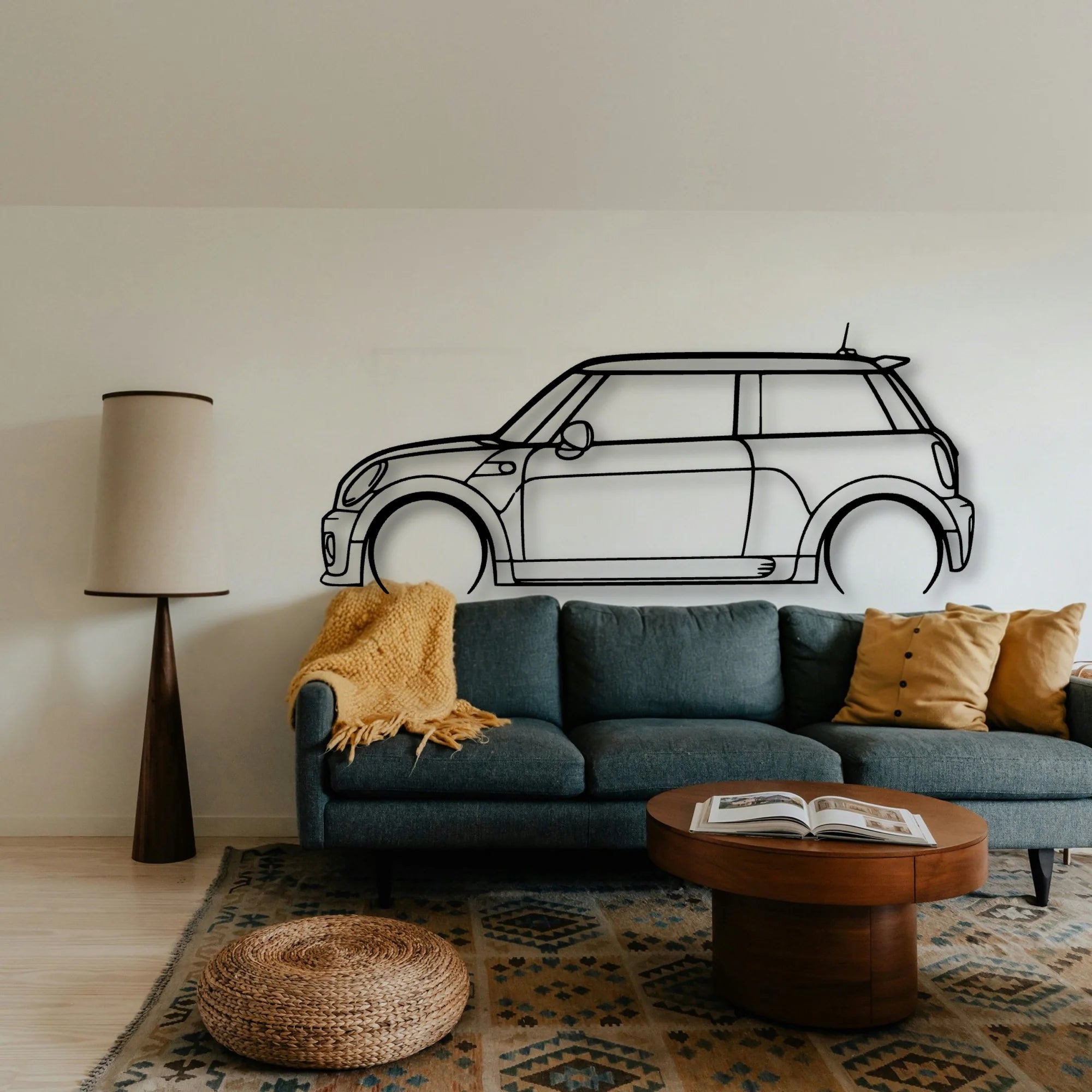 Cooper JCW 2010 Classic Silhouette Metal Wall Art - Tinvibe