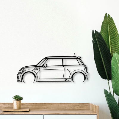 Cooper JCW 2010 Classic Silhouette Metal Wall Art - Tinvibe