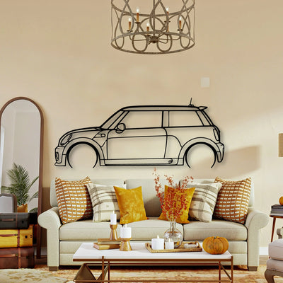 Cooper JCW 2010 Classic Silhouette Metal Wall Art - Tinvibe
