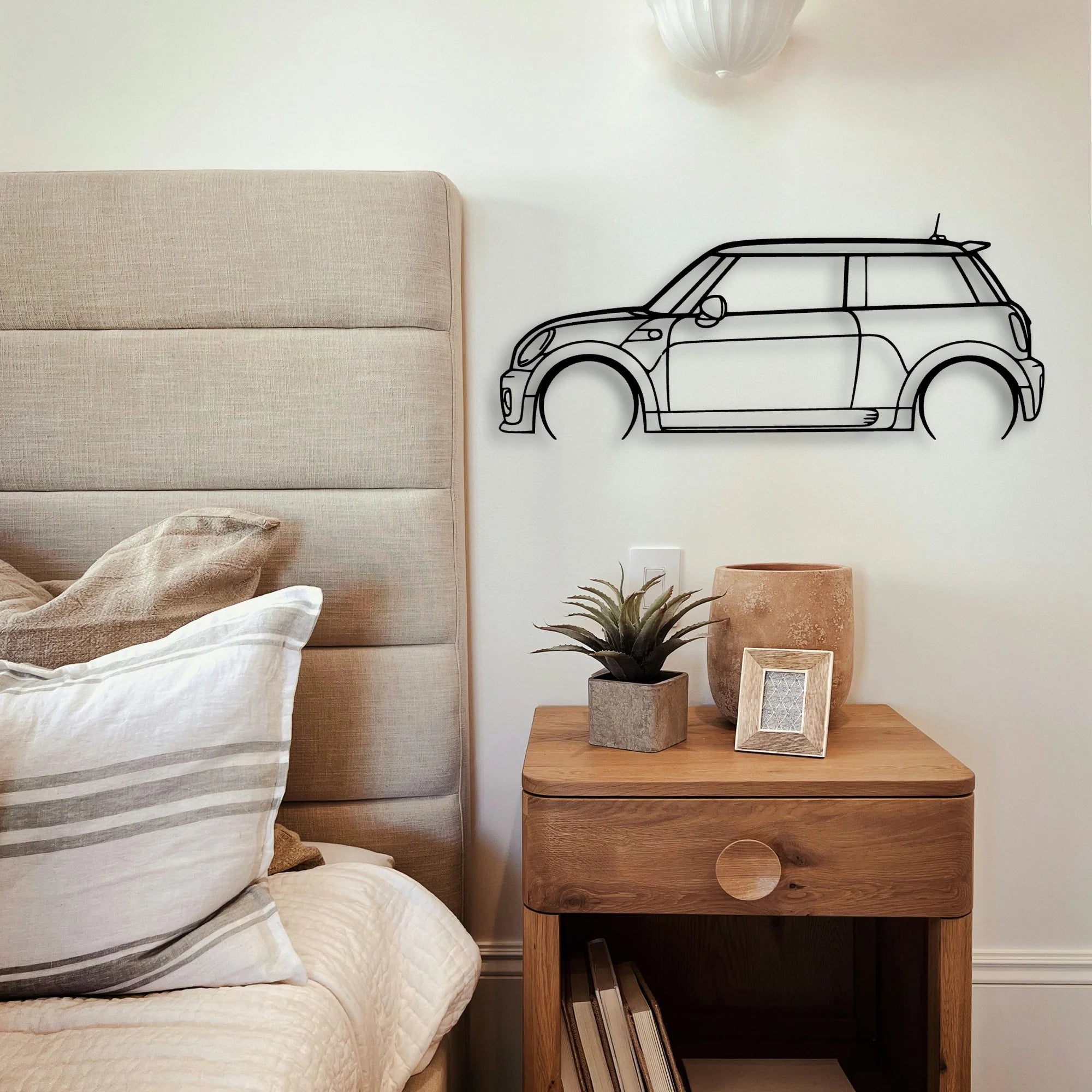 Cooper JCW 2010 Classic Silhouette Metal Wall Art - Tinvibe