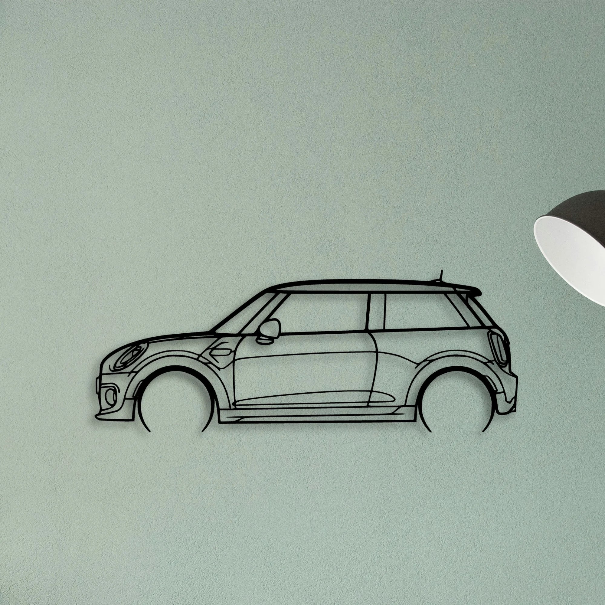 Cooper S 2015 Classic Silhouette Metal Wall Art - Tinvibe