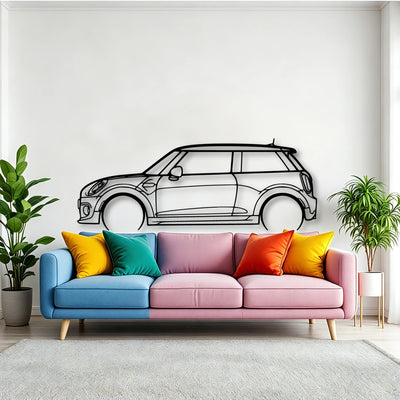 Cooper S 2015 Classic Silhouette Metal Wall Art - Tinvibe