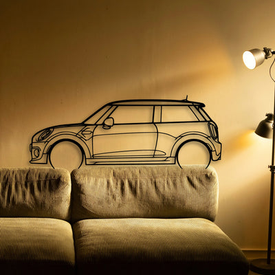 Cooper S 2015 Classic Silhouette Metal Wall Art - Tinvibe