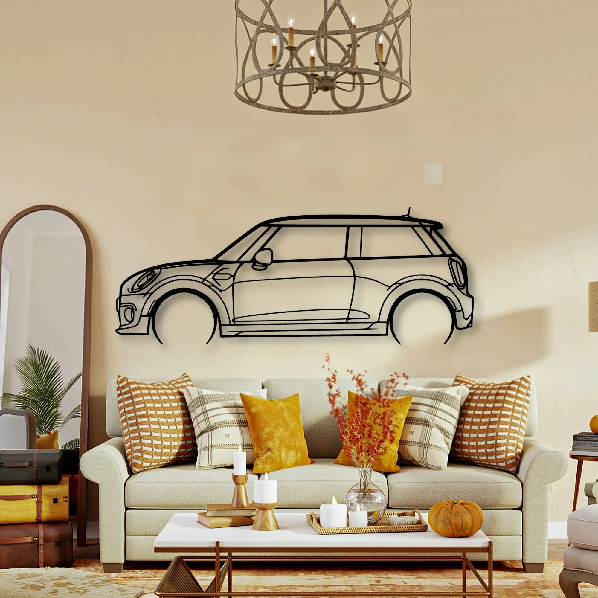 Cooper S 2015 Classic Silhouette Metal Wall Art - Tinvibe