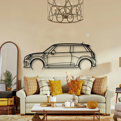 Cooper S 2015 Classic Silhouette Metal Wall Art - Tinvibe