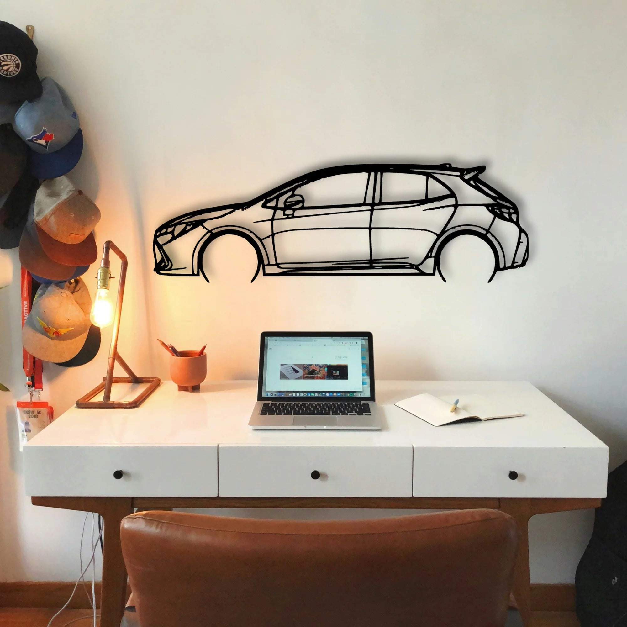 Corolla 2019 Classic Silhouette Metal Wall Art - Tinvibe