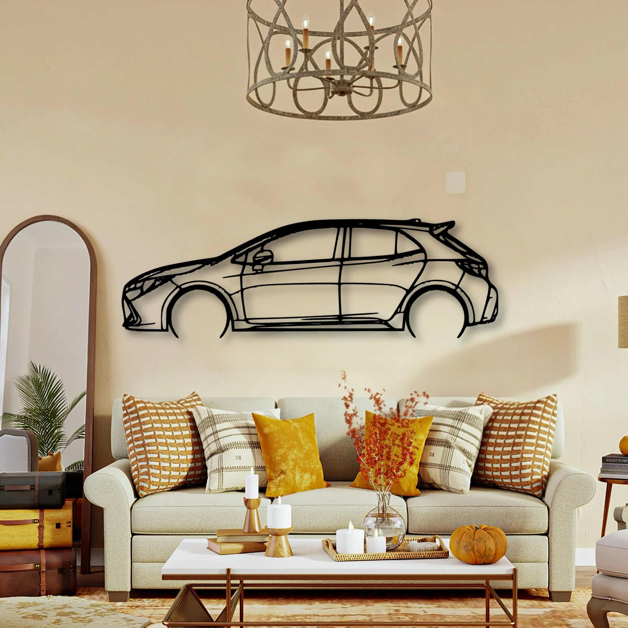 Corolla 2019 Classic Silhouette Metal Wall Art - Tinvibe