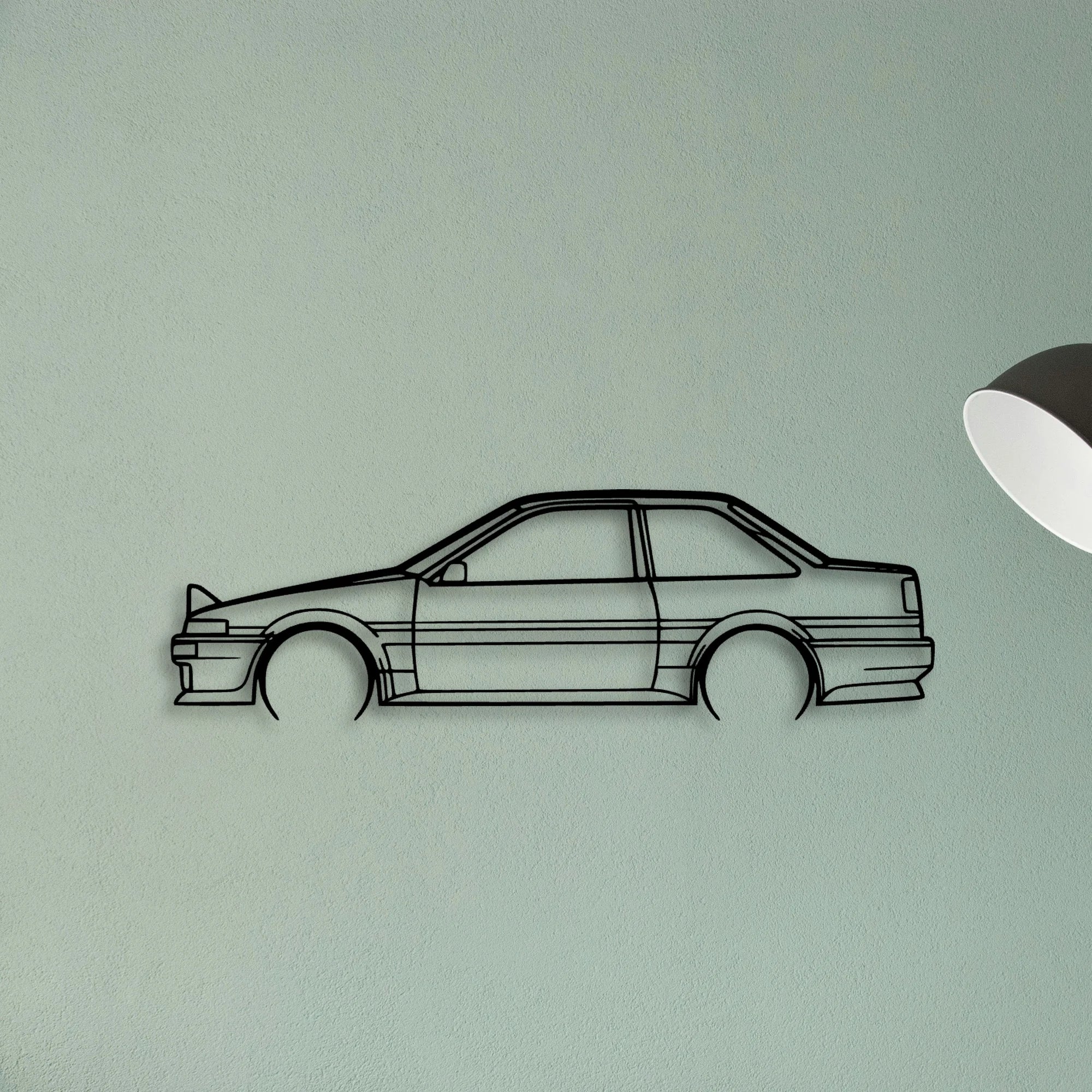 Corolla AE86 GT 1986 Classic Silhouette Metal Wall Art - Tinvibe