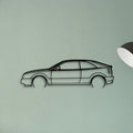 Corrado 1990 2 Classic Silhouette Metal Wall Art - Tinvibe