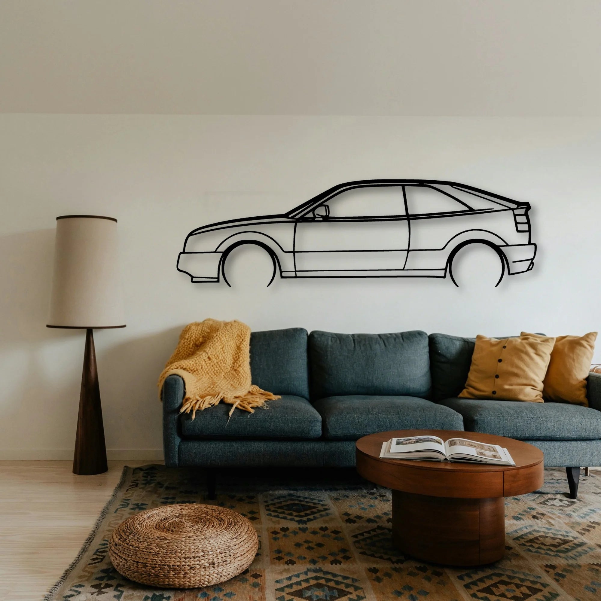 Corrado 1990 2 Classic Silhouette Metal Wall Art - Tinvibe