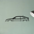 Corrado VR6 1992 Classic Silhouette Metal Wall Art - Tinvibe
