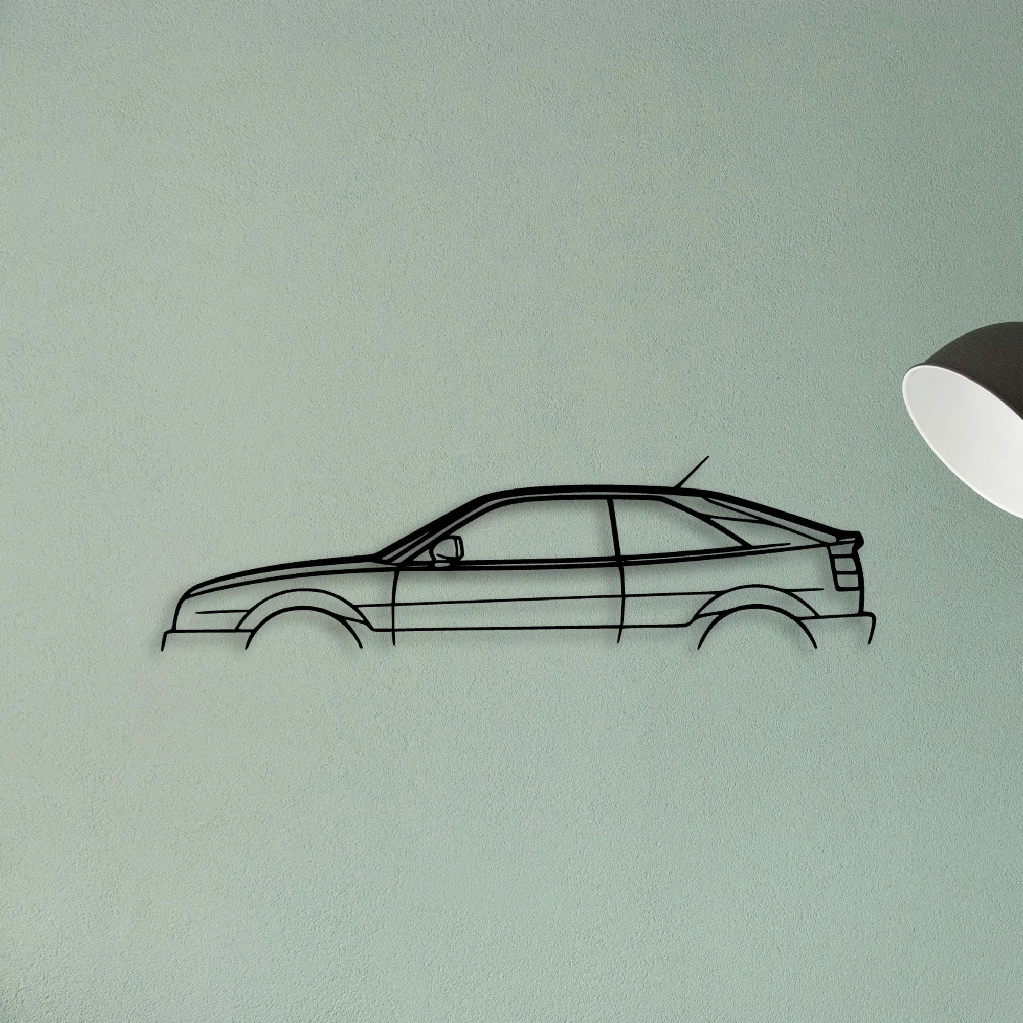 Corrado VR6 1992 Classic Silhouette Metal Wall Art - Tinvibe