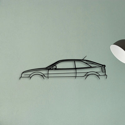 Corrado VR6 1992 Classic Silhouette Metal Wall Art - Tinvibe