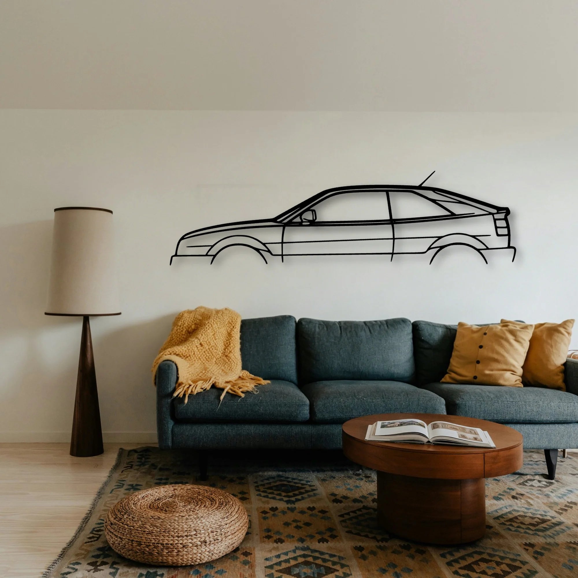 Corrado VR6 1992 Classic Silhouette Metal Wall Art - Tinvibe