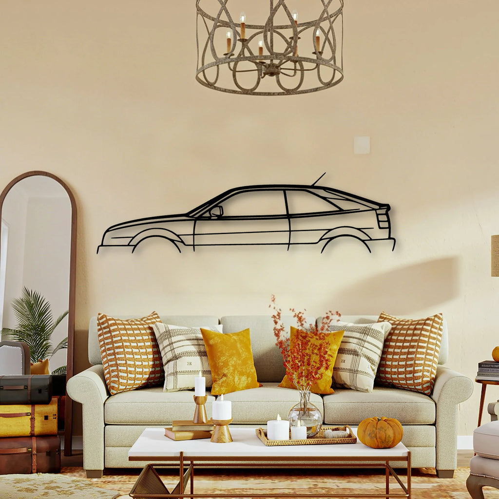 Corrado VR6 1992 Classic Silhouette Metal Wall Art - Tinvibe