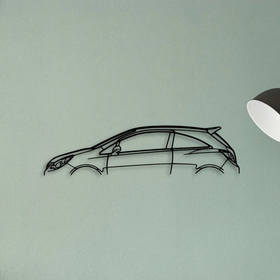 Corsa OPC 2007 Classic Silhouette Metal Wall Art - Tinvibe