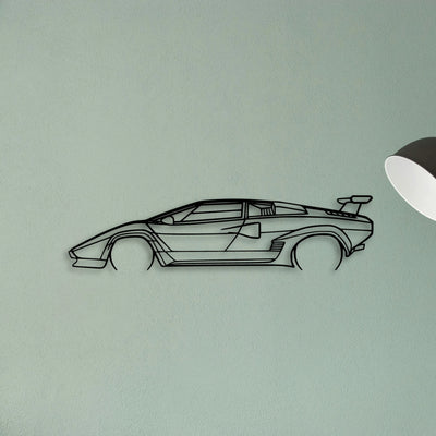 Countach 1985 Classic Silhouette Metal Wall Art - Tinvibe