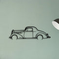 Coupe 1937 Classic Silhouette Metal Wall Art - Tinvibe