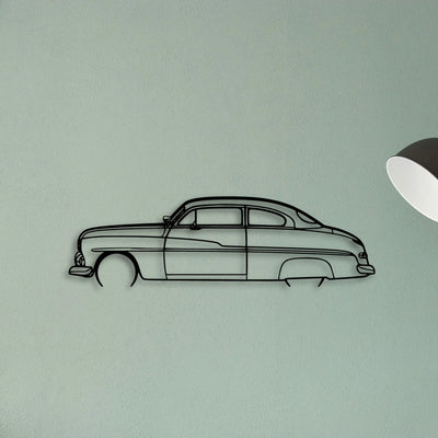 Coupe 1950 Classic Silhouette Metal Wall Art - Tinvibe