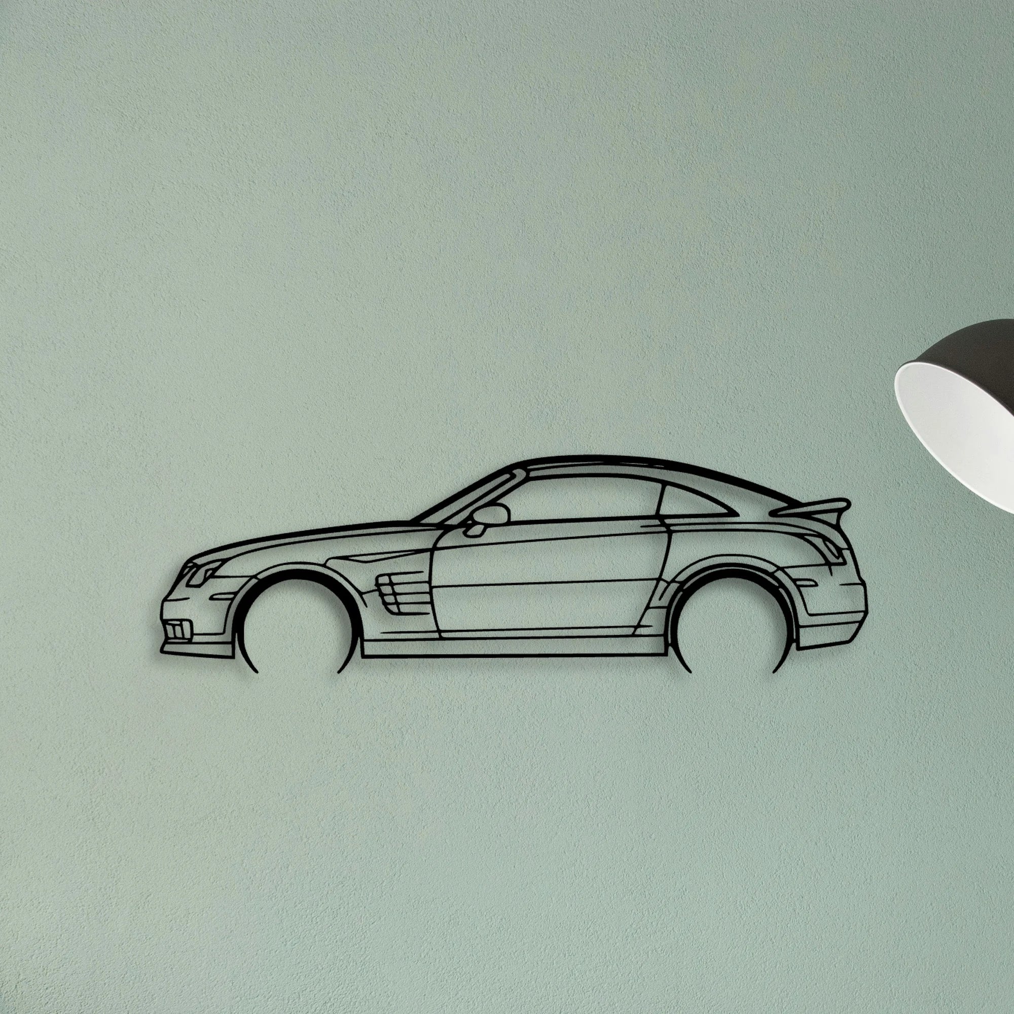 Crossfire Coupe 2005 Classic Silhouette Metal Wall Art - Tinvibe