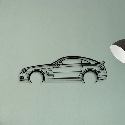 Crossfire Coupe 2005 Classic Silhouette Metal Wall Art - Tinvibe