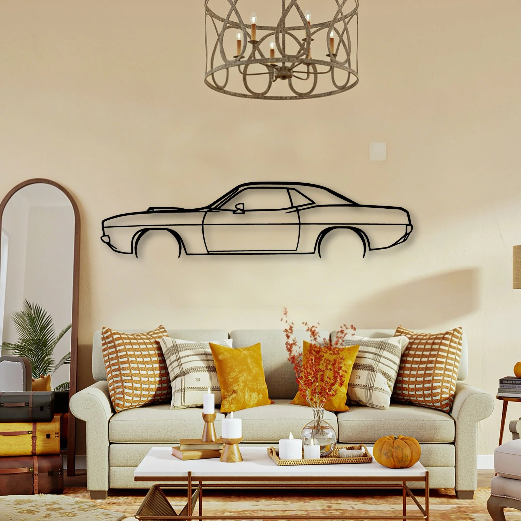 Cuda 1973 Classic Silhouette Metal Wall Art - Tinvibe
