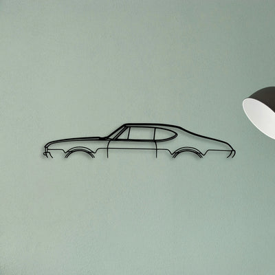 Cutlass 1968 Classic Silhouette Metal Wall Art - Tinvibe