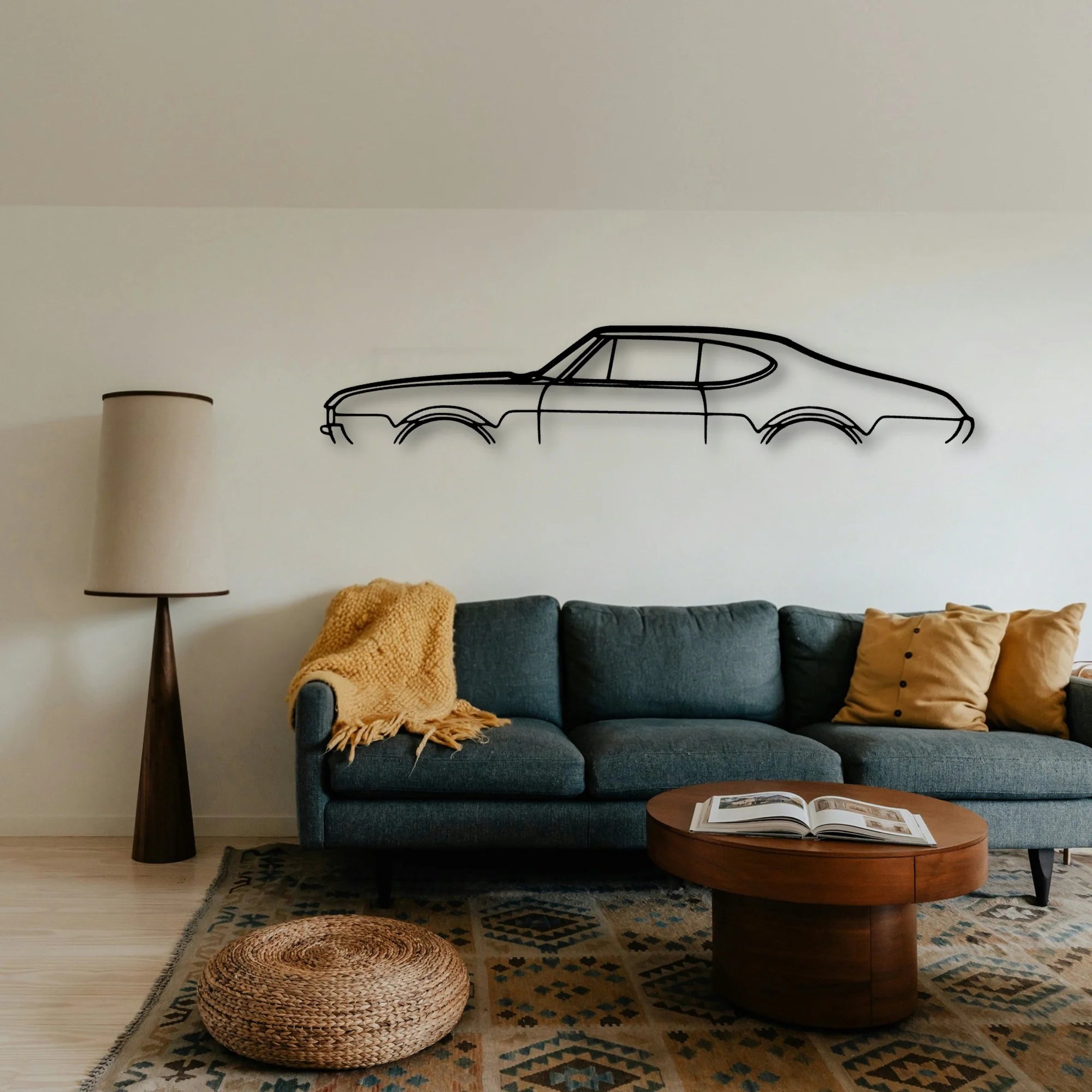Cutlass 1968 Classic Silhouette Metal Wall Art - Tinvibe