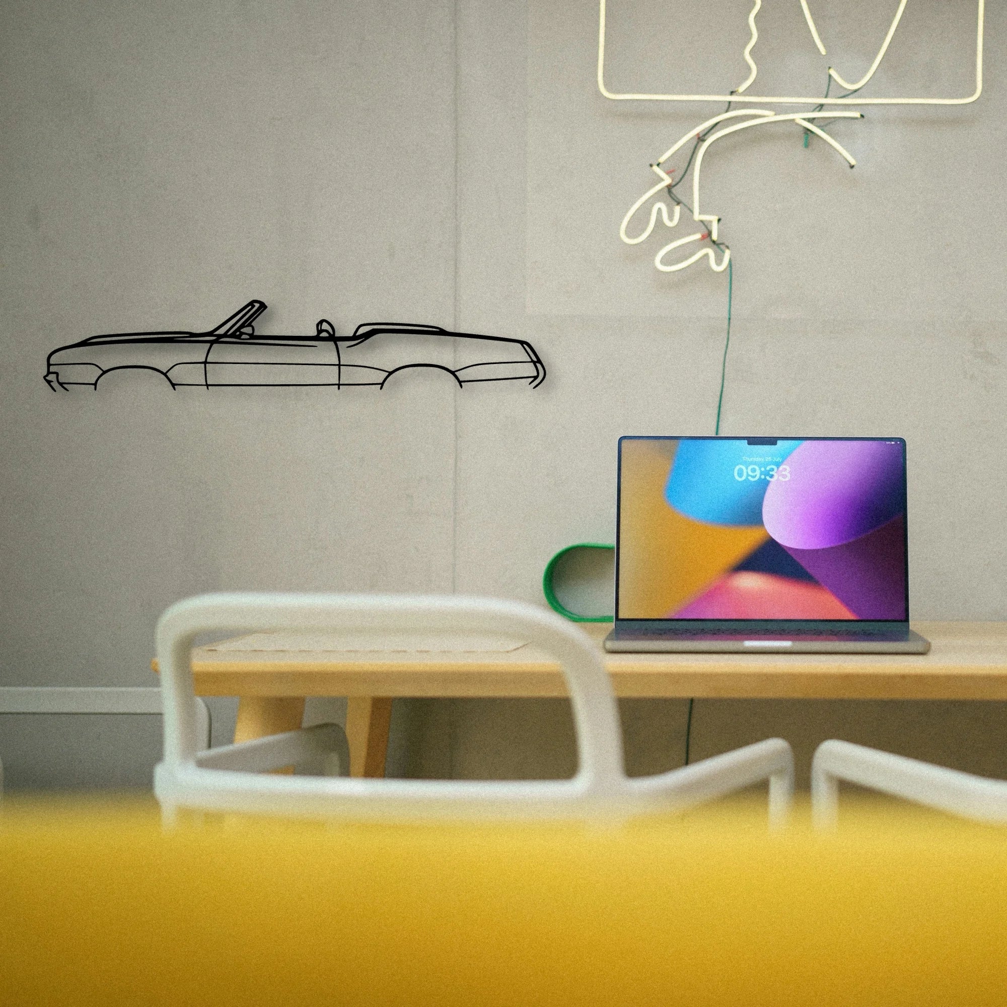 Cutlass Supreme Classic Silhouette Metal Wall Art - Tinvibe