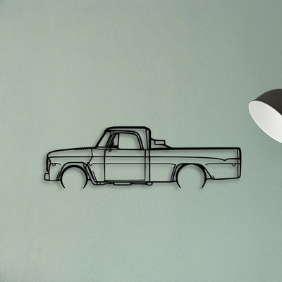 D100 1968 Classic Silhouette Metal Wall Art - Tinvibe
