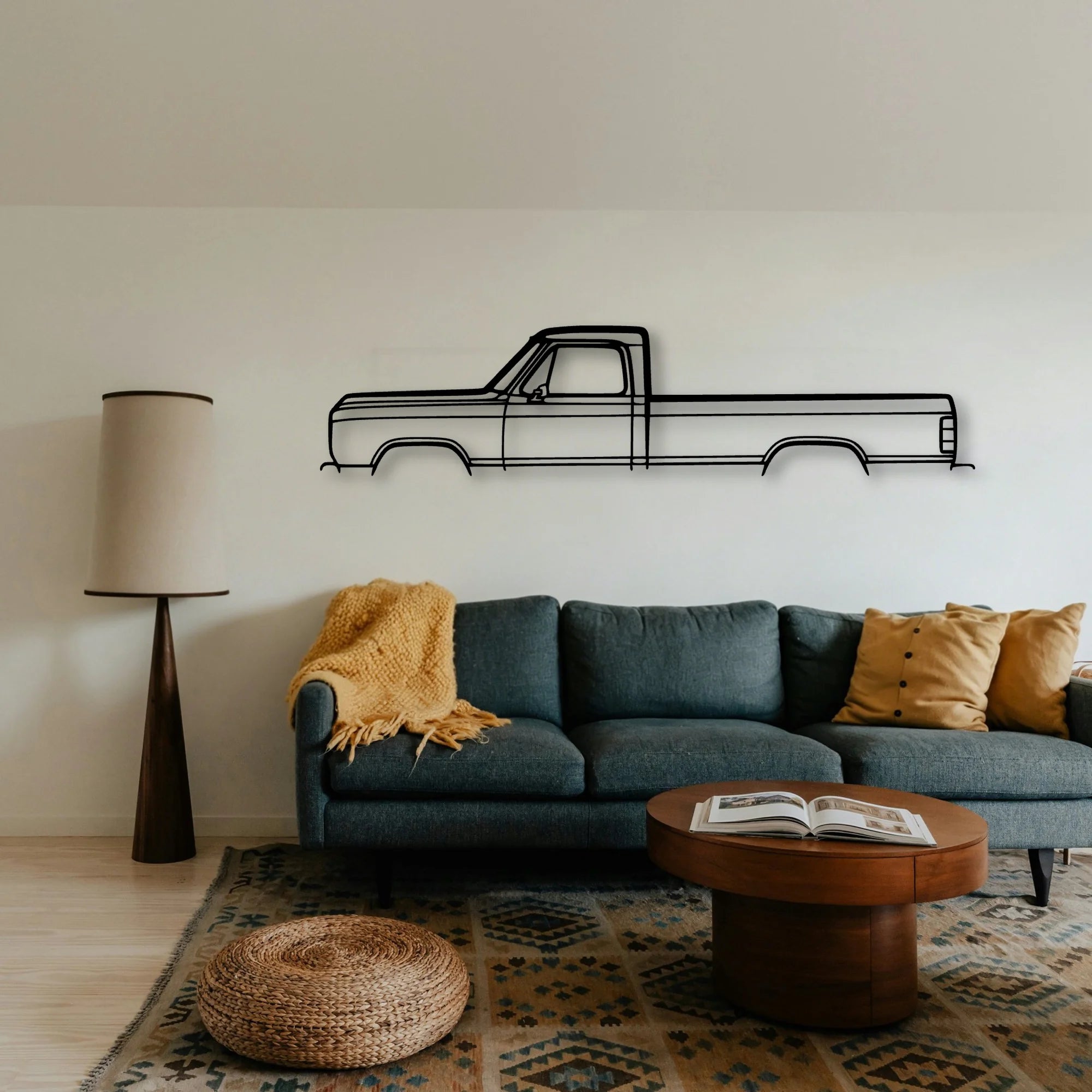 D100 1988 Classic Silhouette Metal Wall Art - Tinvibe