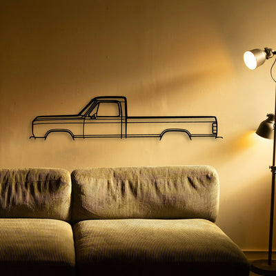 D100 1988 Classic Silhouette Metal Wall Art - Tinvibe