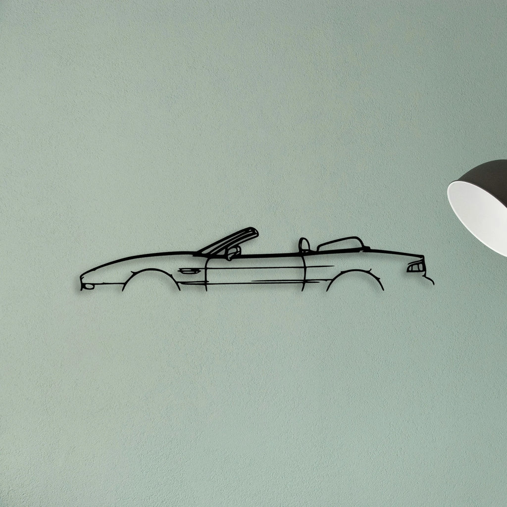 DB7 Volante 1999 Classic Silhouette Metal Wall Art - Tinvibe