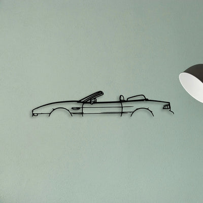 DB7 Volante 1999 Classic Silhouette Metal Wall Art - Tinvibe
