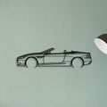 DB9 Convertible 2008 Classic Silhouette Metal Wall Art - Tinvibe